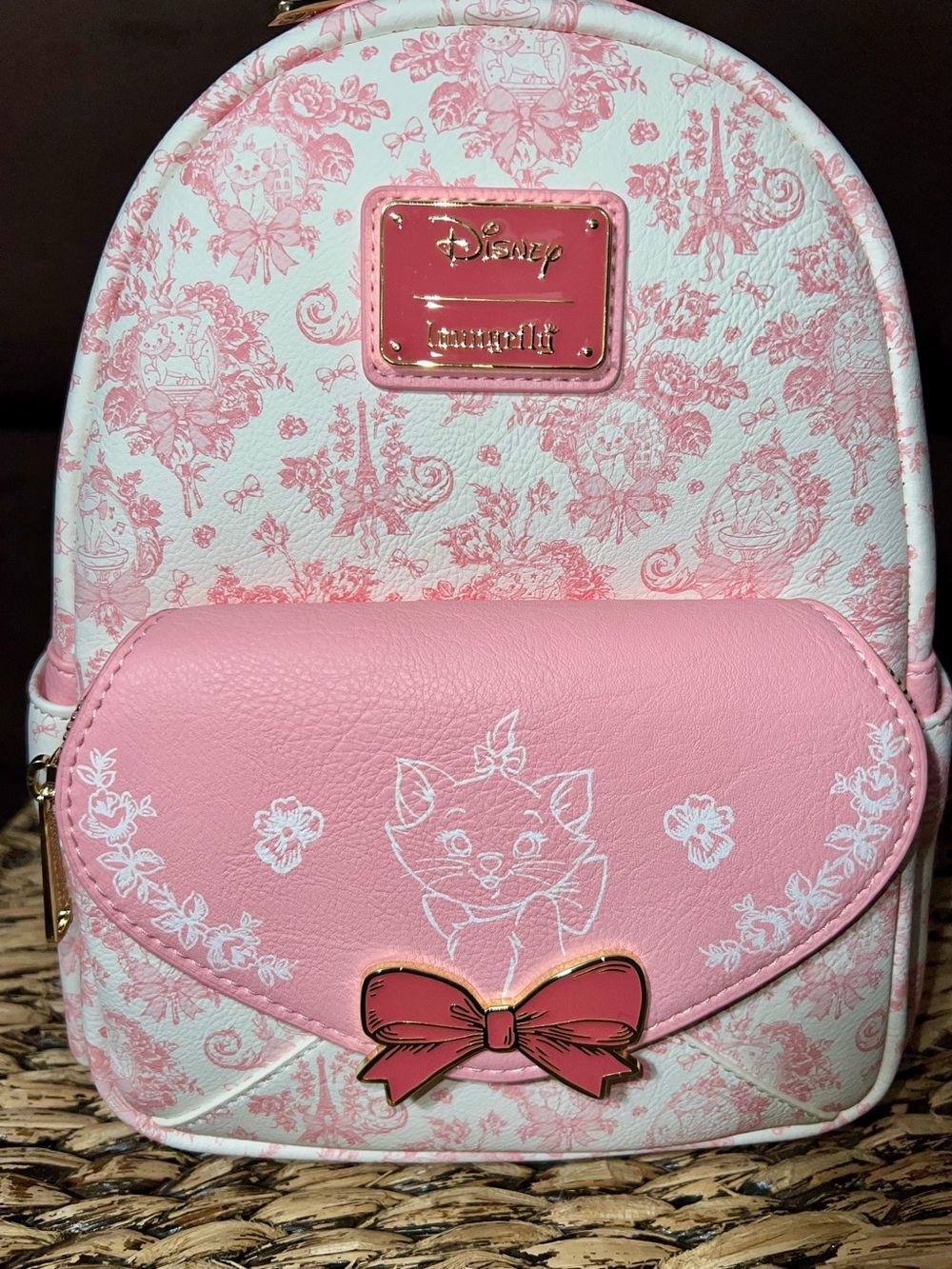 Loungefly Disney The Aristocats Marie Toile Print Mini Backpack -